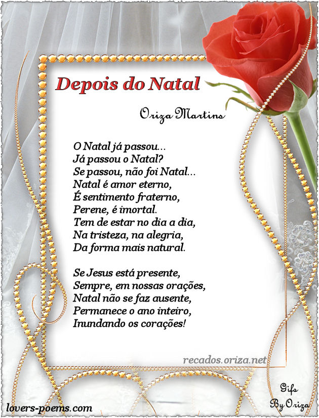 Depois do Natal - poema de Oriza Martins